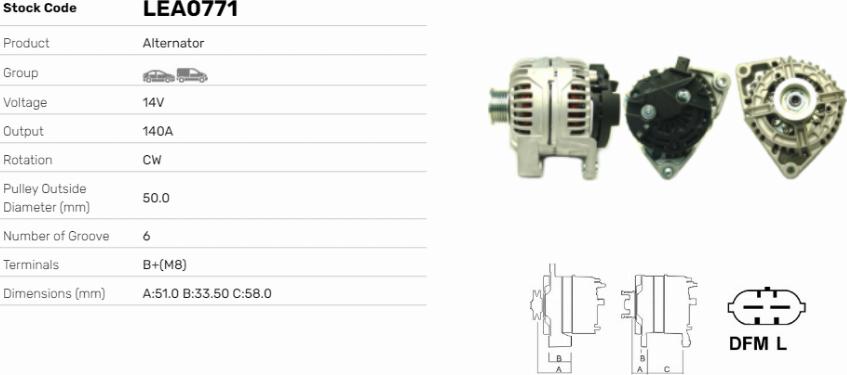 LE Part LEA0771 - Alternateur cwaw.fr