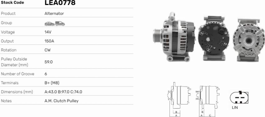 LE Part LEA0778 - Alternateur cwaw.fr