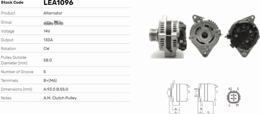 LE Part LEA1096 - Alternateur cwaw.fr