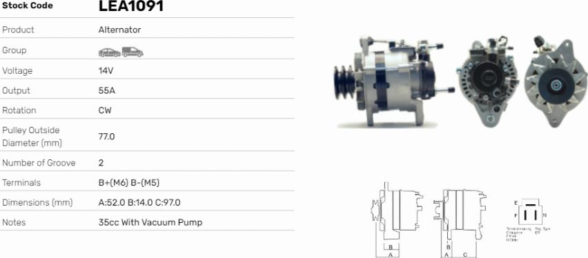 LE Part LEA1091 - Alternateur cwaw.fr