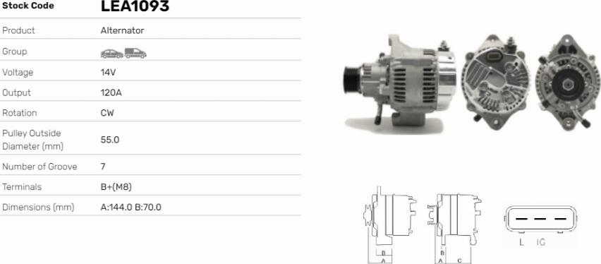 LE Part LEA1093 - Alternateur cwaw.fr