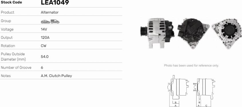 LE Part LEA1049 - Alternateur cwaw.fr