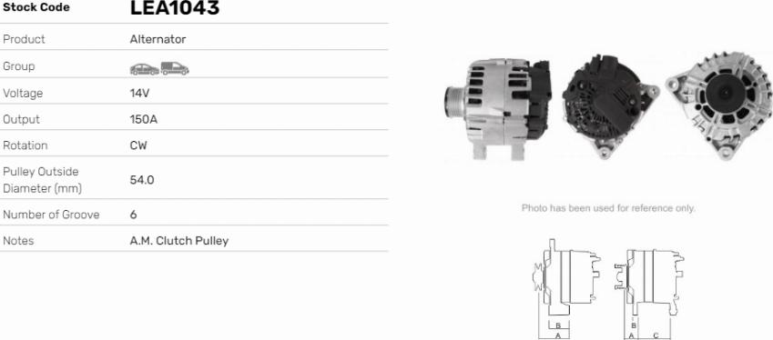 LE Part LEA1043 - Alternateur cwaw.fr