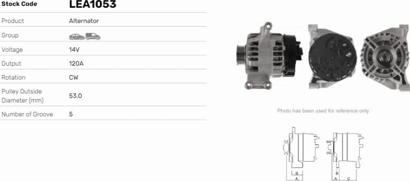 LE Part LEA1053 - Alternateur cwaw.fr