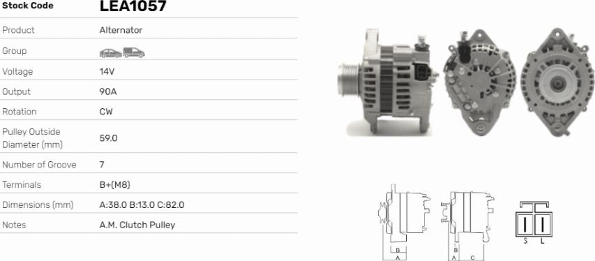 LE Part LEA1057 - Alternateur cwaw.fr