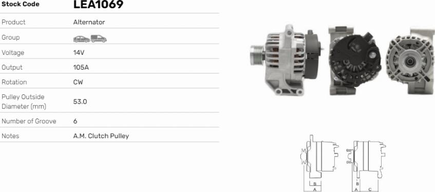 LE Part LEA1069 - Alternateur cwaw.fr