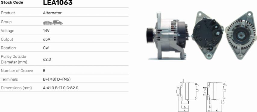 LE Part LEA1063 - Alternateur cwaw.fr