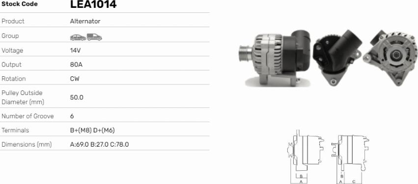 LE Part LEA1014 - Alternateur cwaw.fr