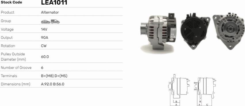 LE Part LEA1011 - Alternateur cwaw.fr