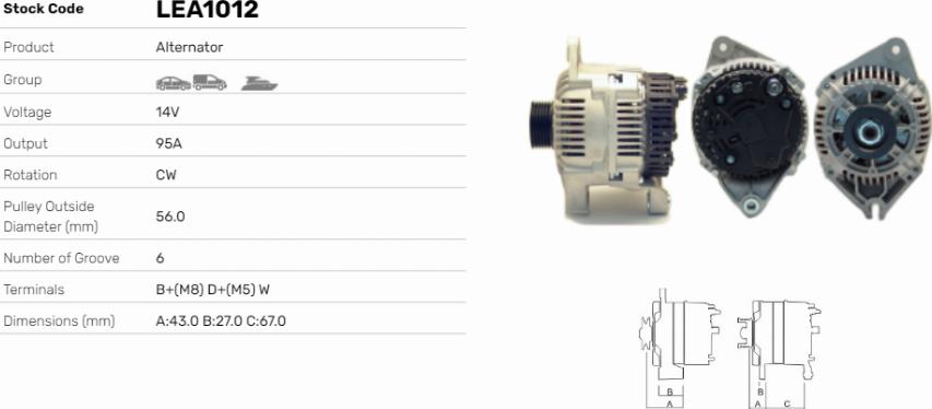 LE Part LEA1012 - Alternateur cwaw.fr