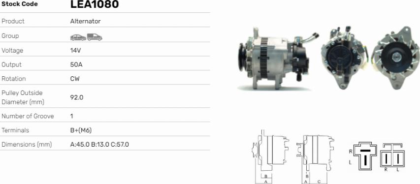 LE Part LEA1080 - Alternateur cwaw.fr