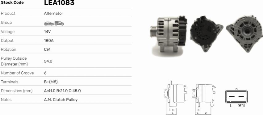 LE Part LEA1083 - Alternateur cwaw.fr