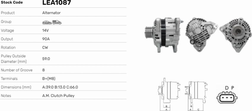 LE Part LEA1087 - Alternateur cwaw.fr