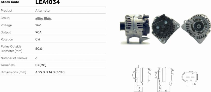 LE Part LEA1034 - Alternateur cwaw.fr
