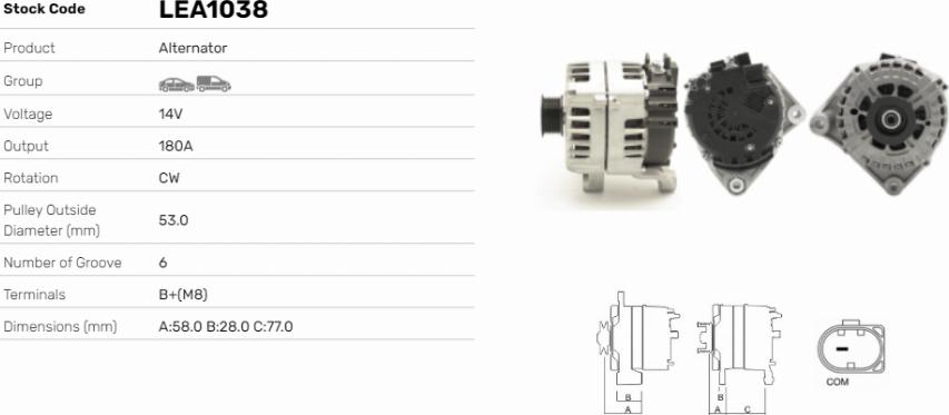 LE Part LEA1038 - Alternateur cwaw.fr