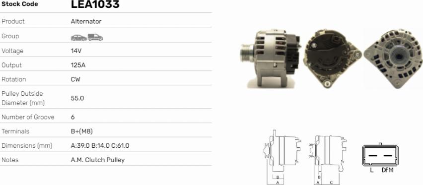 LE Part LEA1033 - Alternateur cwaw.fr