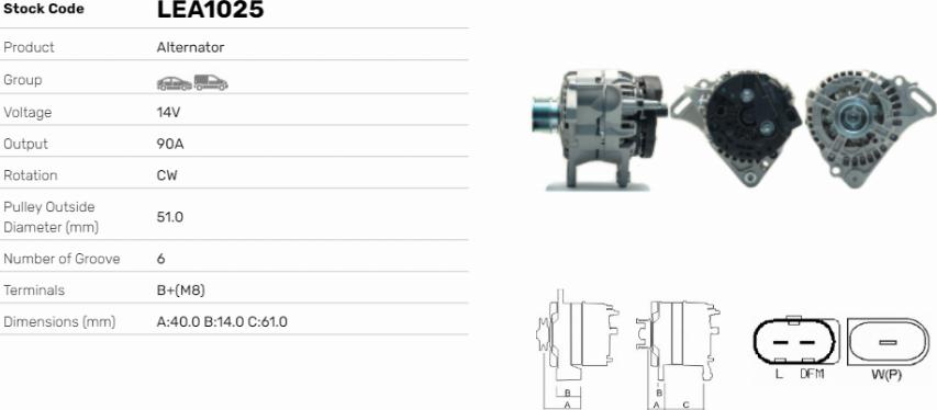 LE Part LEA1025 - Alternateur cwaw.fr