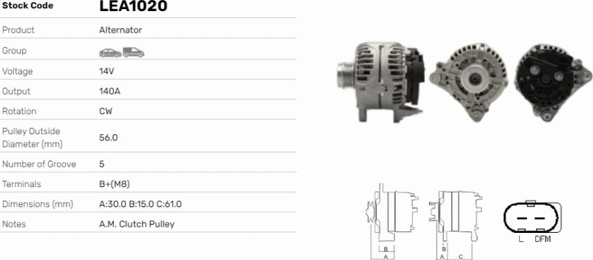 LE Part LEA1020 - Alternateur cwaw.fr