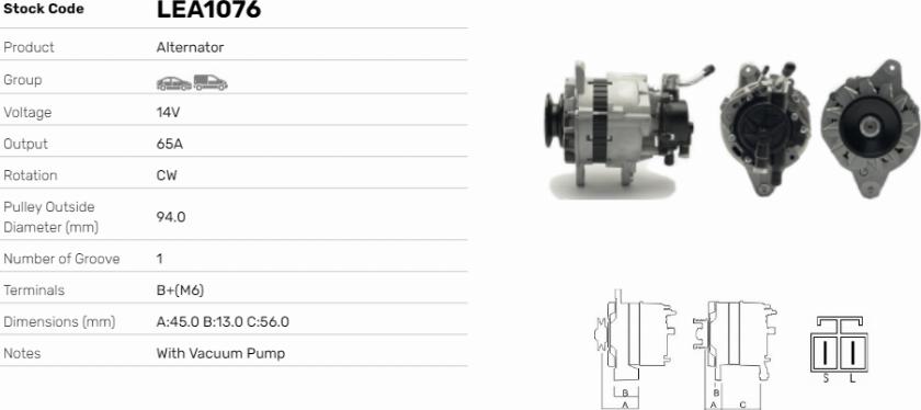 LE Part LEA1076 - Alternateur cwaw.fr