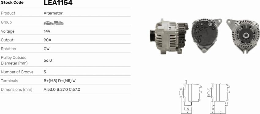 LE Part LEA1154 - Alternateur cwaw.fr