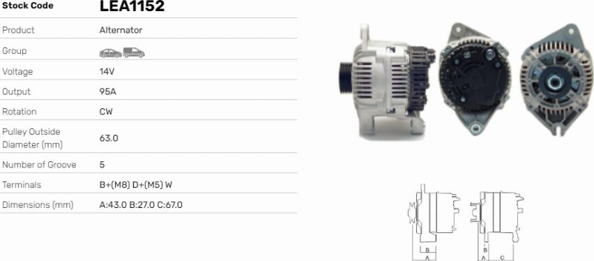 LE Part LEA1152 - Alternateur cwaw.fr