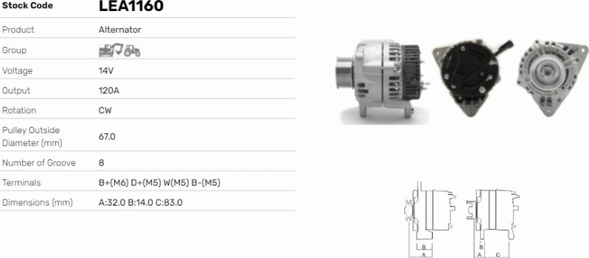 LE Part LEA1160 - Alternateur cwaw.fr