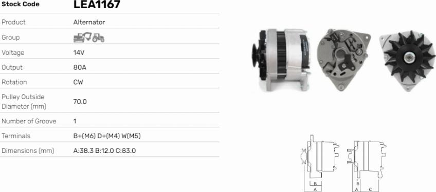LE Part LEA1167 - Alternateur cwaw.fr