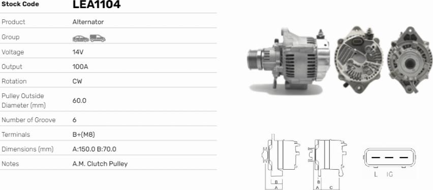 LE Part LEA1104 - Alternateur cwaw.fr