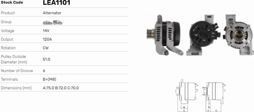 LE Part LEA1101 - Alternateur cwaw.fr