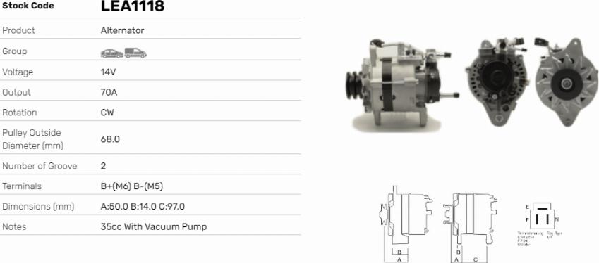 LE Part LEA1118 - Alternateur cwaw.fr