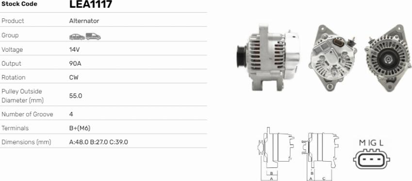 LE Part LEA1117 - Alternateur cwaw.fr