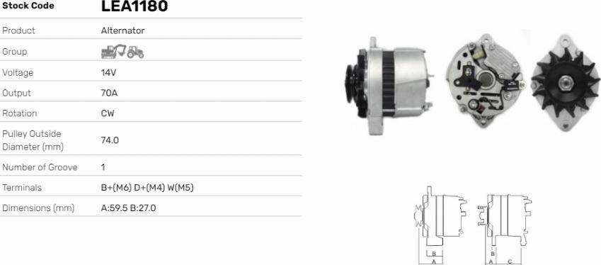 LE Part LEA1180 - Alternateur cwaw.fr