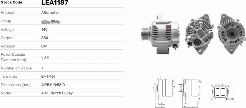LE Part LEA1187 - Alternateur cwaw.fr