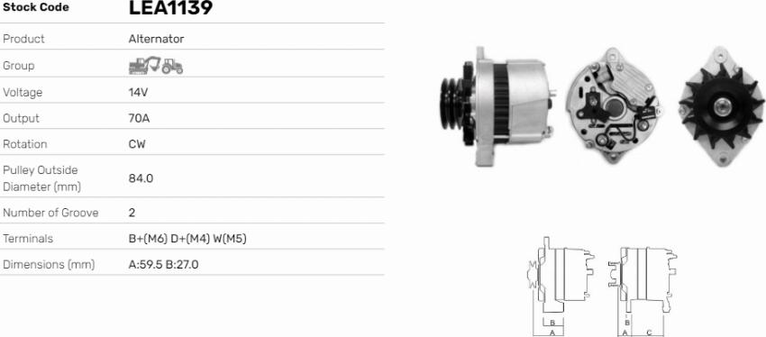 LE Part LEA1139 - Alternateur cwaw.fr