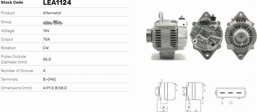 LE Part LEA1124 - Alternateur cwaw.fr