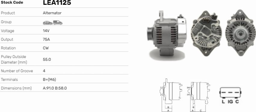 LE Part LEA1125 - Alternateur cwaw.fr