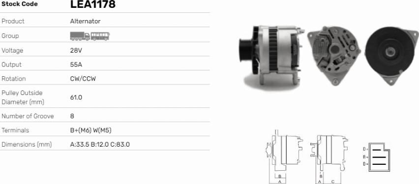 LE Part LEA1178 - Alternateur cwaw.fr