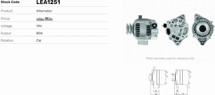 LE Part LEA1251 - Alternateur cwaw.fr