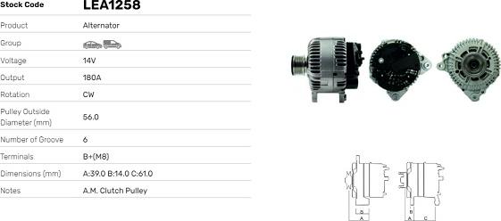 LE Part LEA1258 - Alternateur cwaw.fr