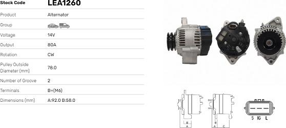 LE Part LEA1260 - Alternateur cwaw.fr