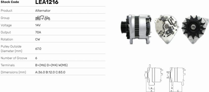LE Part LEA1216 - Alternateur cwaw.fr