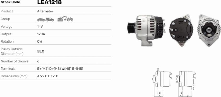 LE Part LEA1218 - Alternateur cwaw.fr