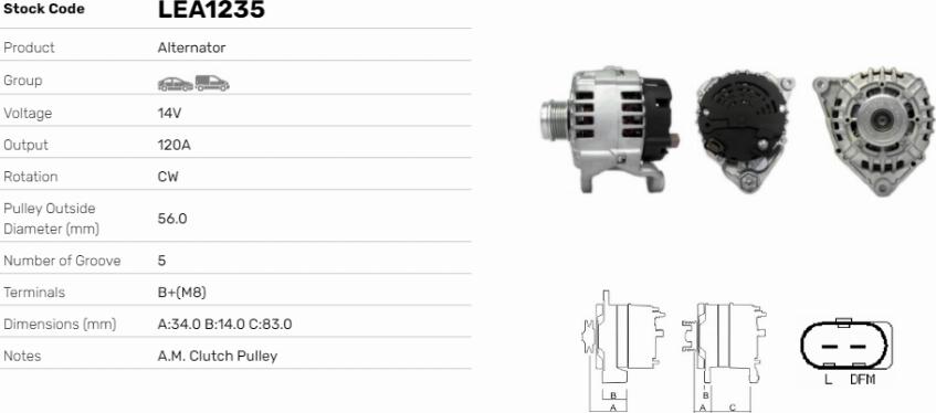 LE Part LEA1235 - Alternateur cwaw.fr