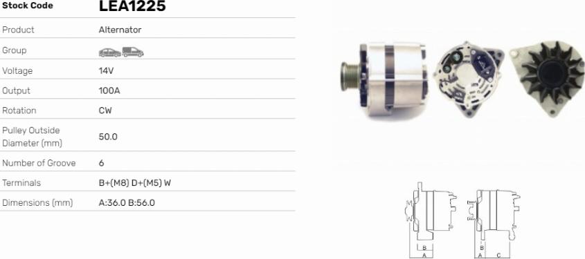 LE Part LEA1225 - Alternateur cwaw.fr