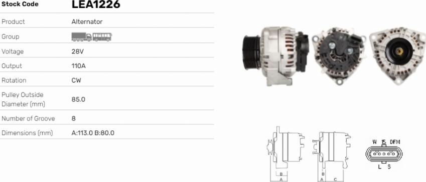 LE Part LEA1226 - Alternateur cwaw.fr