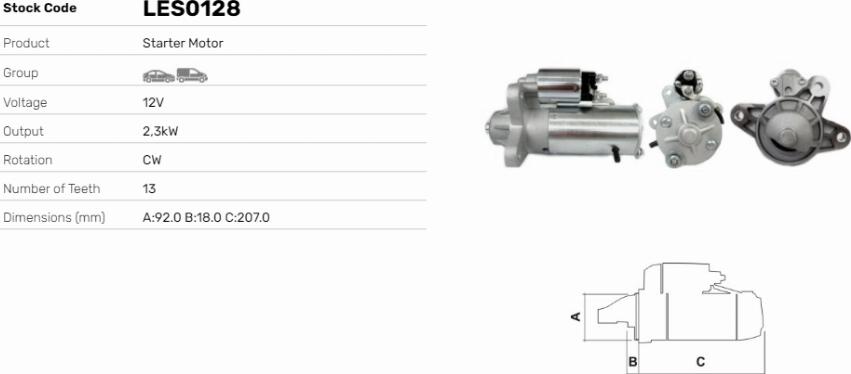 LE Part LES0128 - Démarreur cwaw.fr