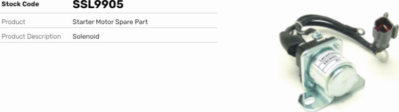 LE Part SSL9905 - Contacteur, démarreur cwaw.fr
