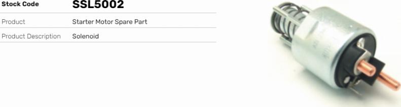 LE Part SSL5002 - Contacteur, démarreur cwaw.fr