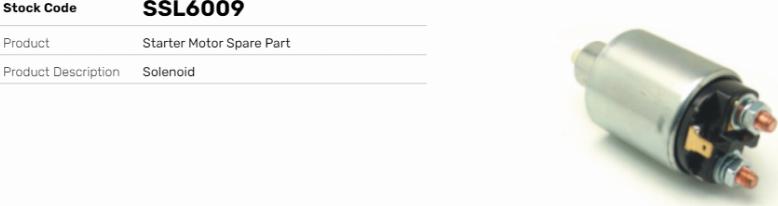 LE Part SSL6009 - Contacteur, démarreur cwaw.fr
