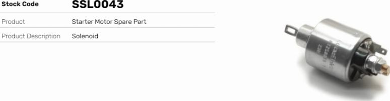 LE Part SSL0043 - Contacteur, démarreur cwaw.fr